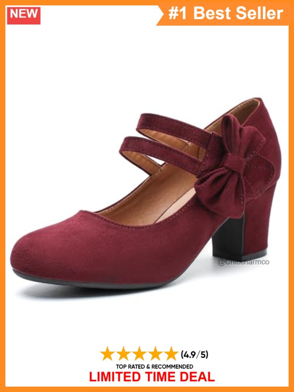 Mary Jane Heels Bow Retro Closed Toe Kitten Pumps Dress Wedding Shoes